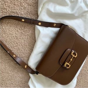 SOLD-Gucci Horsebit 1955 bag Brown
